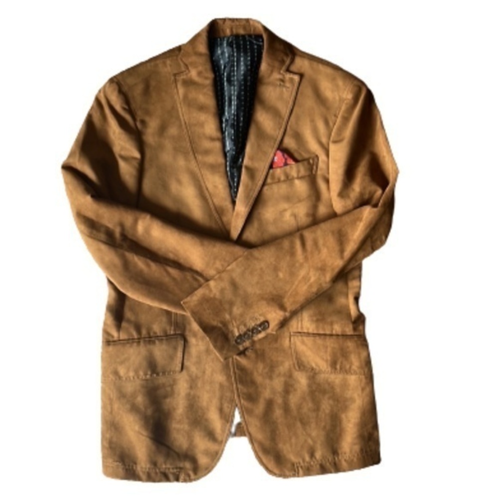 Zara Man cognac faux suede jacket size 36